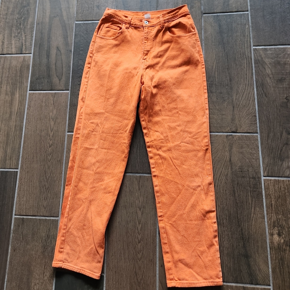 Vintage 90s Boom Boom orange jeans Hipster Skater Hipster Grunge Goth Streetwear - Picture 1 of 7